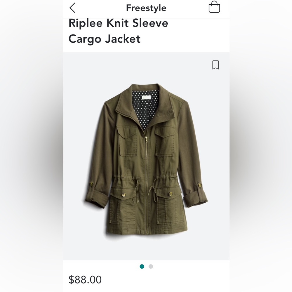 41 Hawthorne Riplee knit sleeve cargo jacket, olive green